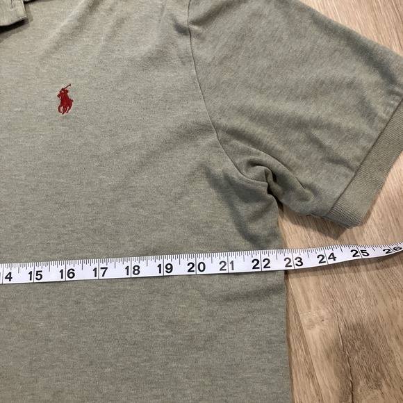 Polo Ralph Lauren Collared Short Sleeve Shirt L Olive Green - Picture 3 of 5